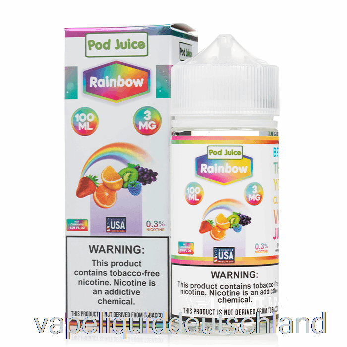 Regenbogen - Schotensaft - 100 Ml 0 Mg Vape-Flüssigkeit